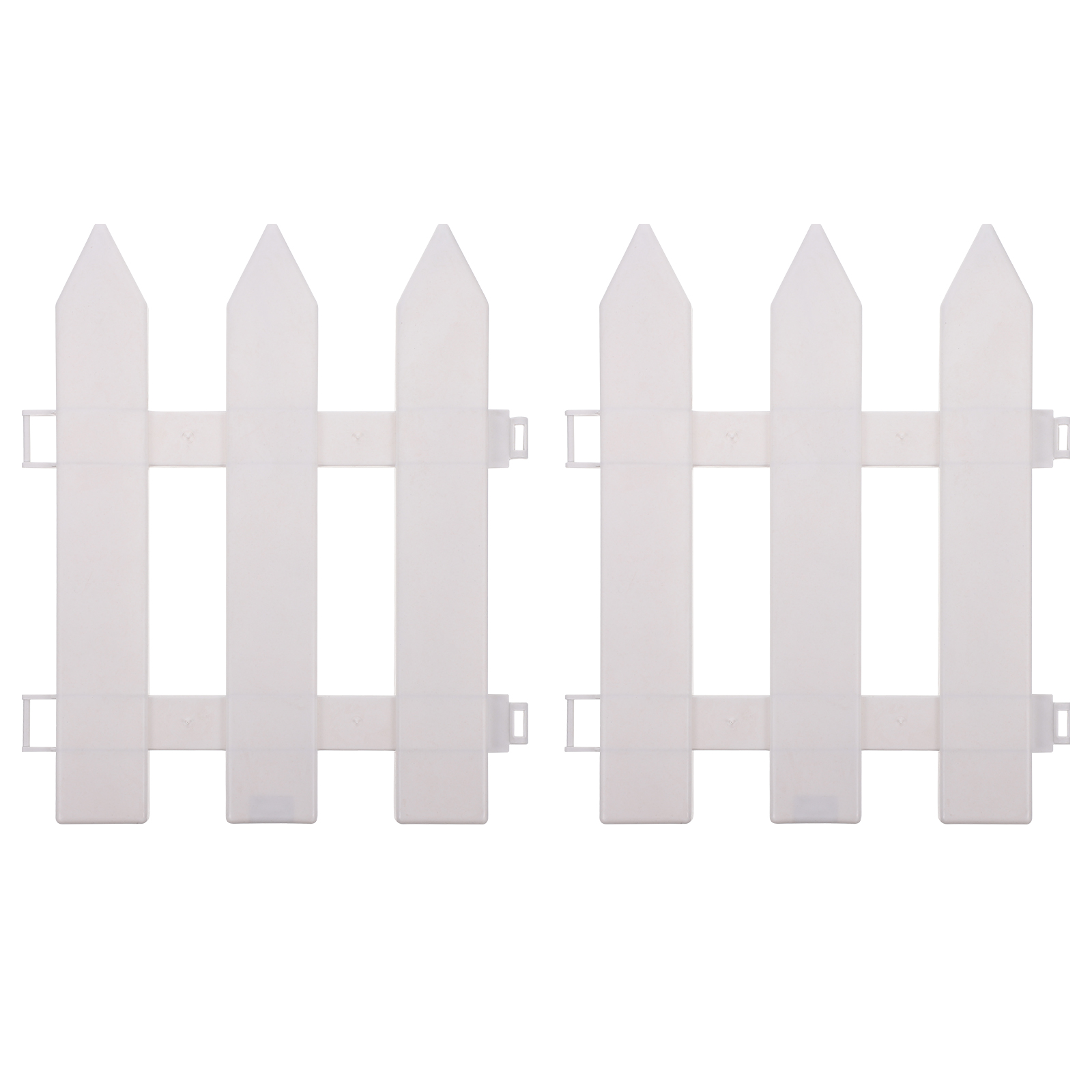 Oraceous 2pcs Garden Picket Fence- White Edgings, Grass Lawn Flowerbeds Borders, Outdoor Lawn Patio Guard, Decorative Landscape Panels